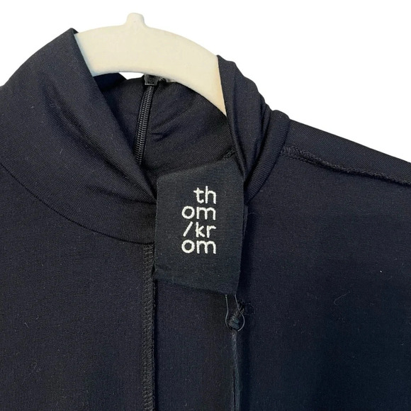 Thom Krom Mockneck Long Sleeve Top Black XS NWT Minimalist Contemporary Edgy - Picture 2 of 5